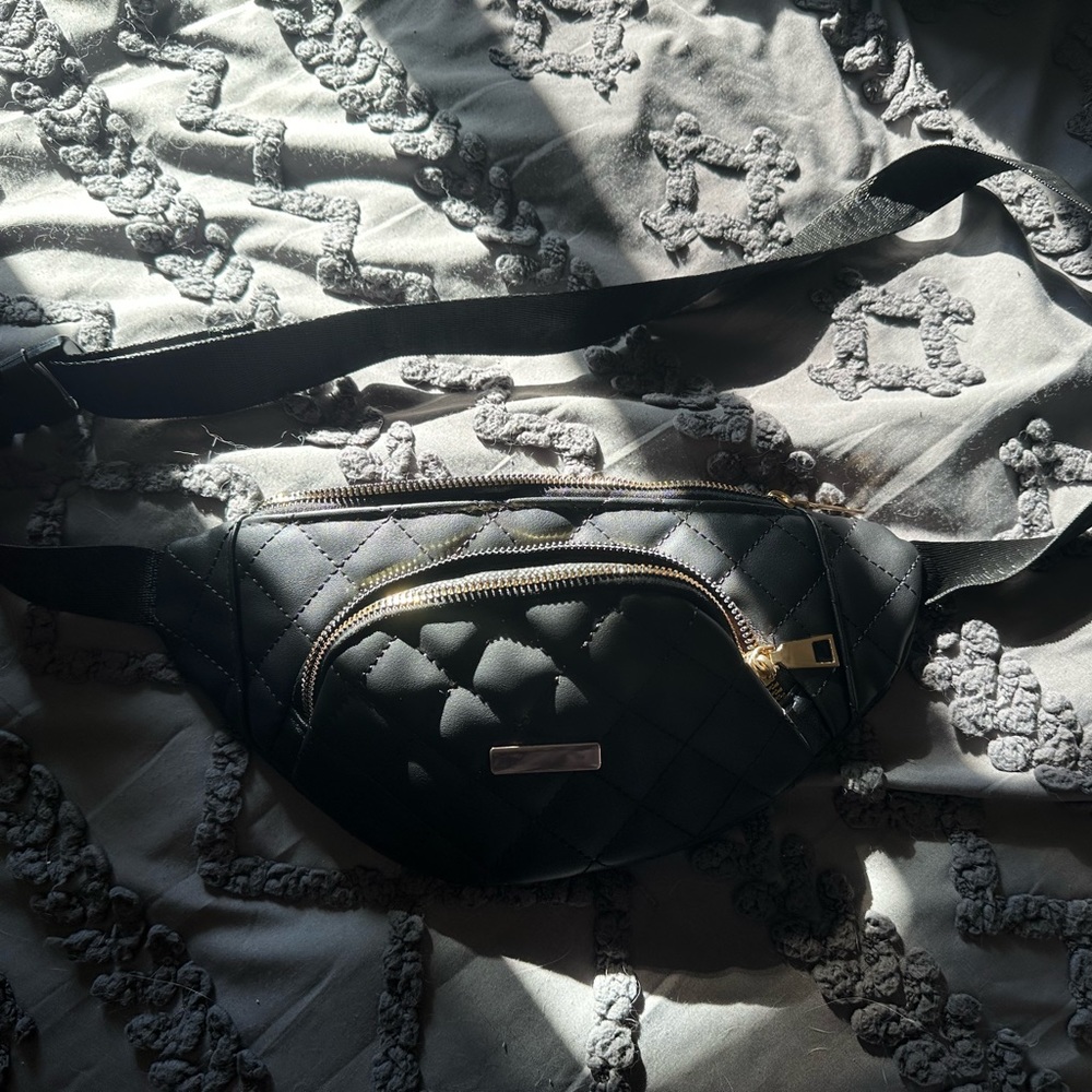 Black Quilted Crossbody Bag